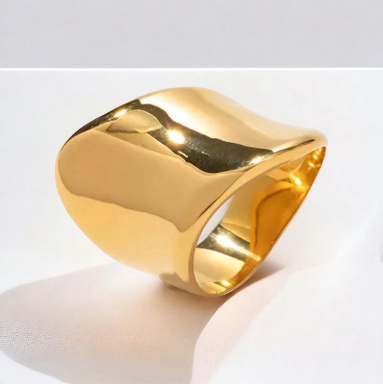 ANILLO ANCHO LOLA-ORO IRREGULAR