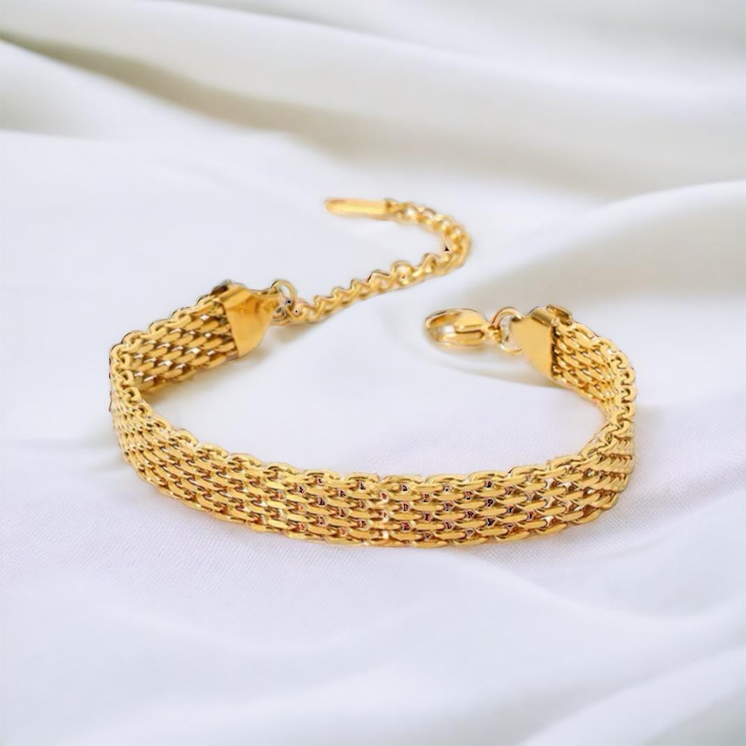 PULSERA SOPHIA DE ORO TEJIDA