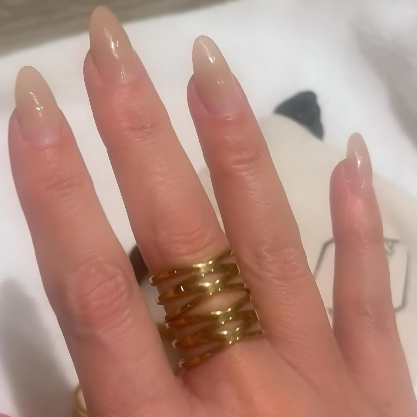 BIANCA - ANILLO DOBLE CRUZ ORO