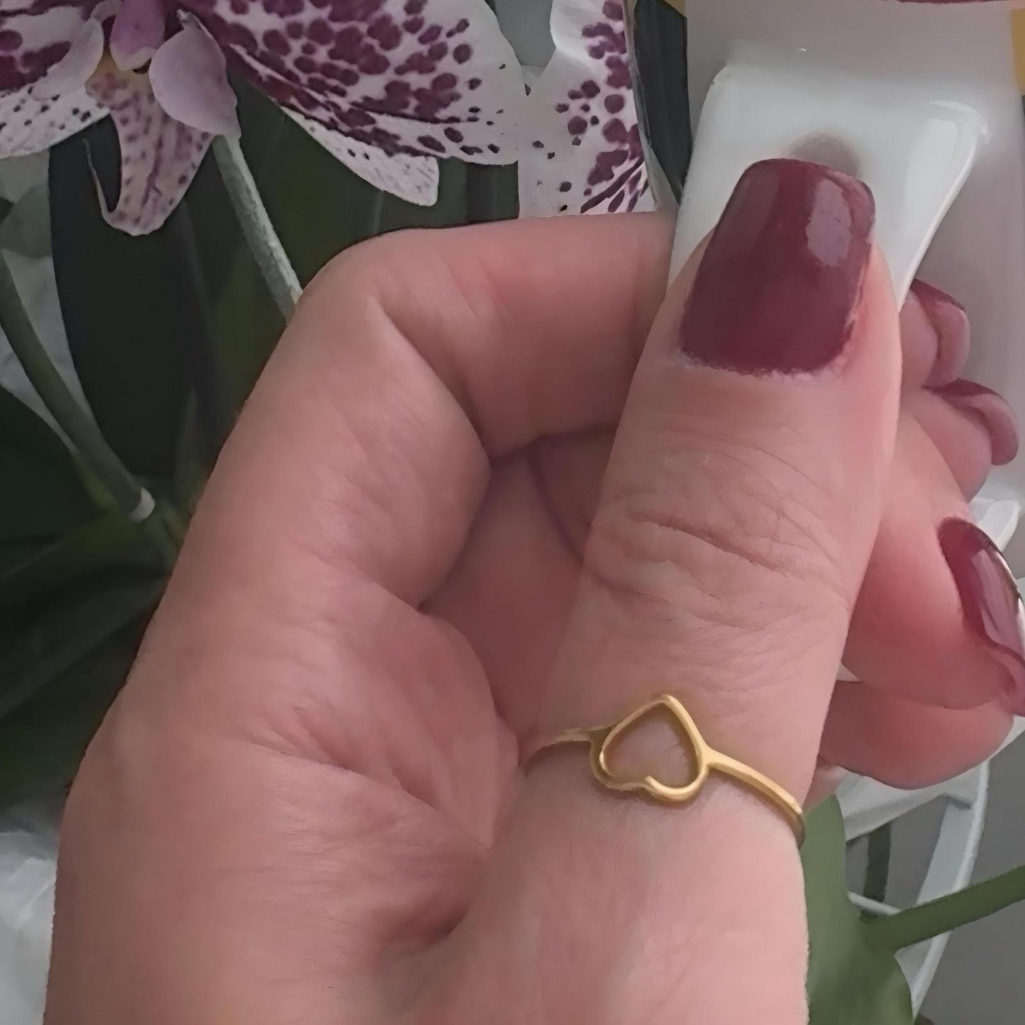 AMY - ANILLO CORAZÓN DORADO